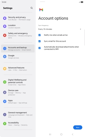 Press the drop down list below 