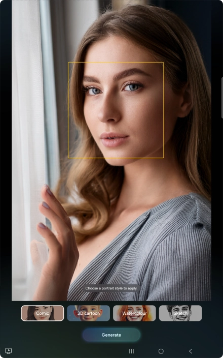 Follow the instructions on the screen to use the selected function and press Generate.