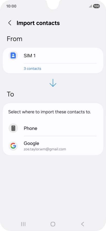 Press the required Google account.