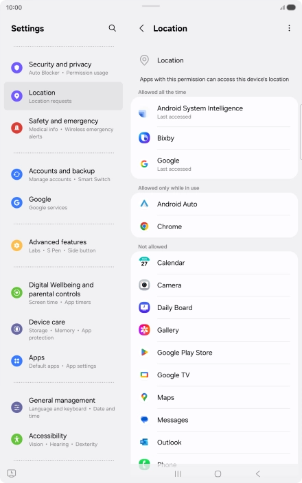 Press the required app.