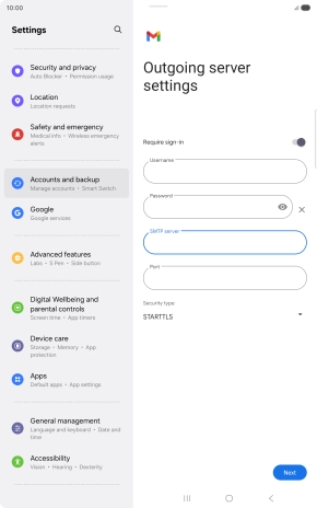Press the field below 