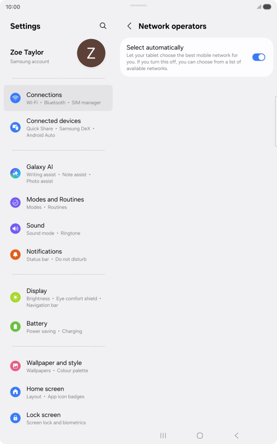 Press the indicator next to 