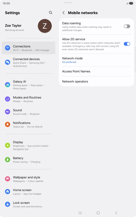 Press Access Point Names.