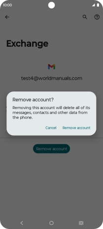 Press Remove account.