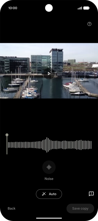 Press Auto to automatically enhance the sound in the video.