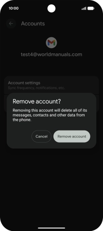 Press Remove account.