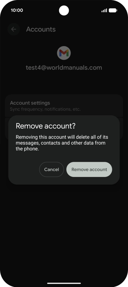Press Remove account.