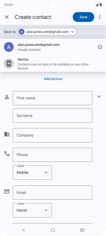 Press the required Google account.