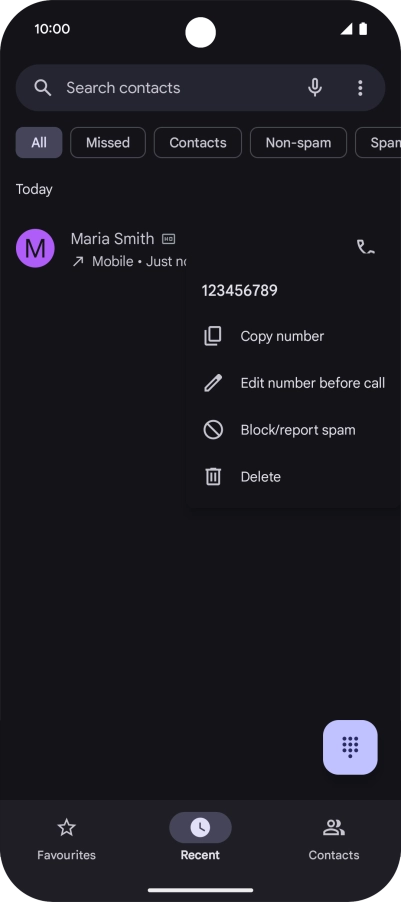 Press Block/report spam.