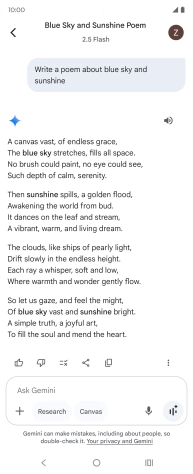 You can ask Gemini to generate a text based on your description.