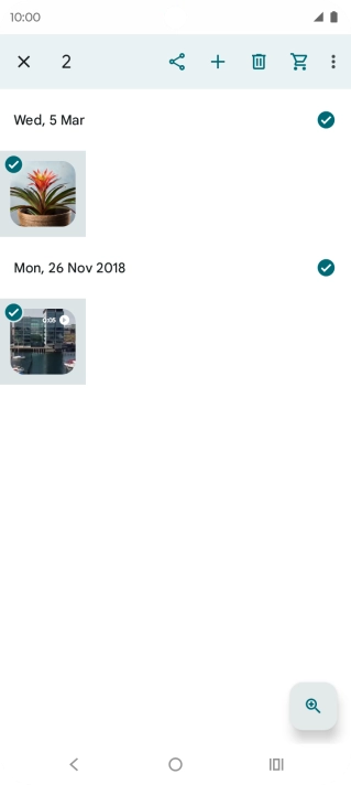 Press the share icon.