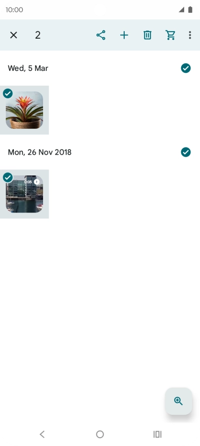 Press the share icon.