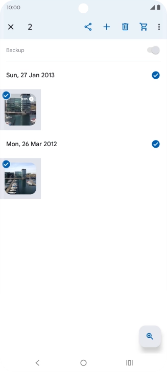 Press the share icon.