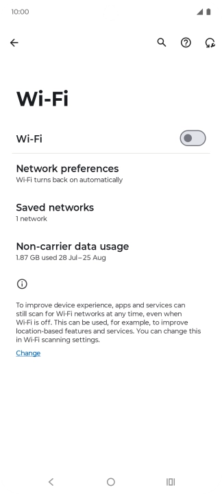 Press the indicator next to 