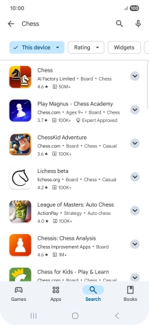 Press the required app.