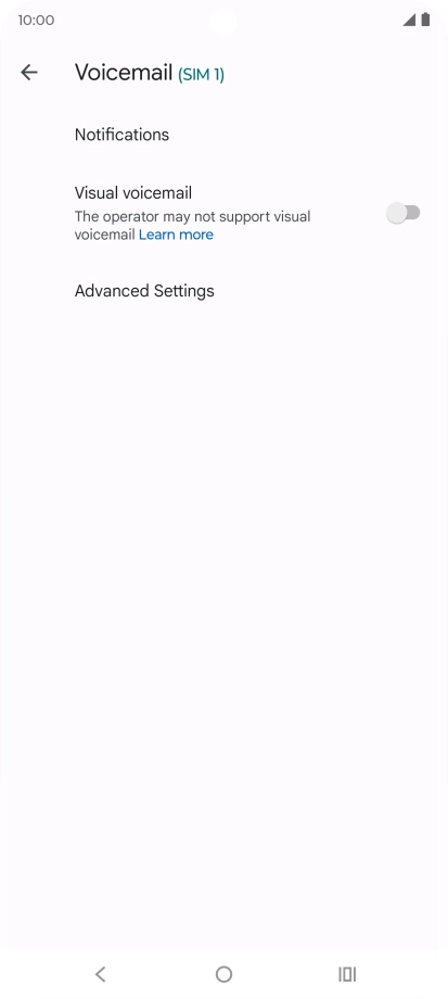 Press Advanced Settings.