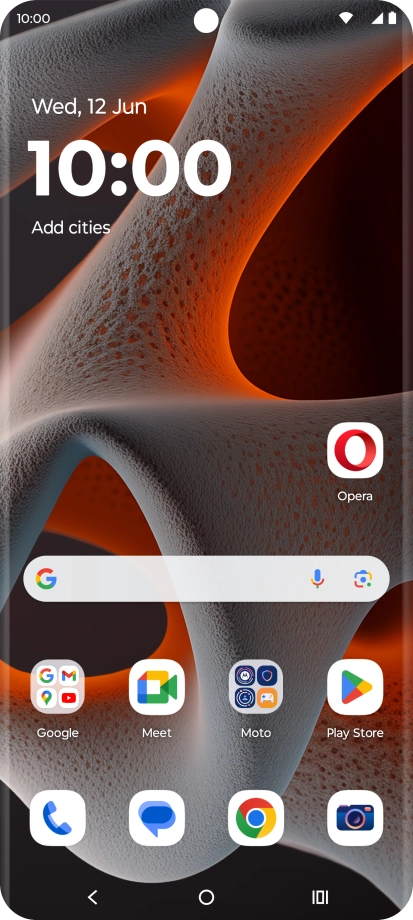 The Wi-Fi icon shows that your phone is connected to a Wi-Fi network.