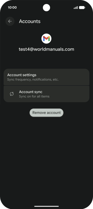 Press Remove account.