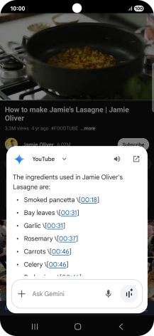 The answer from Gemini to your question is displayed.