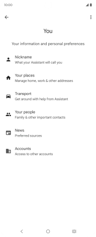 Follow the instructions on the screen to select more settings for Google Assistant.