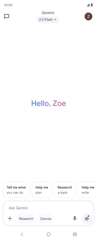 Press the profile icon.