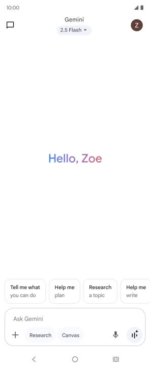 Press the profile icon.