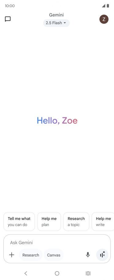 Press the profile icon.