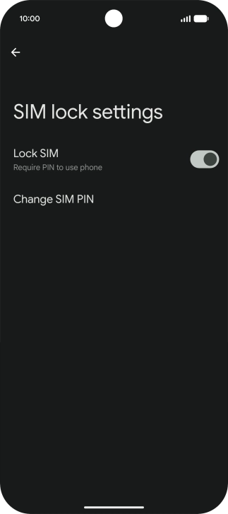 Press Change SIM PIN.