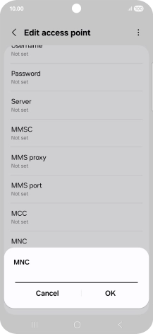 Key in 01 and press OK.