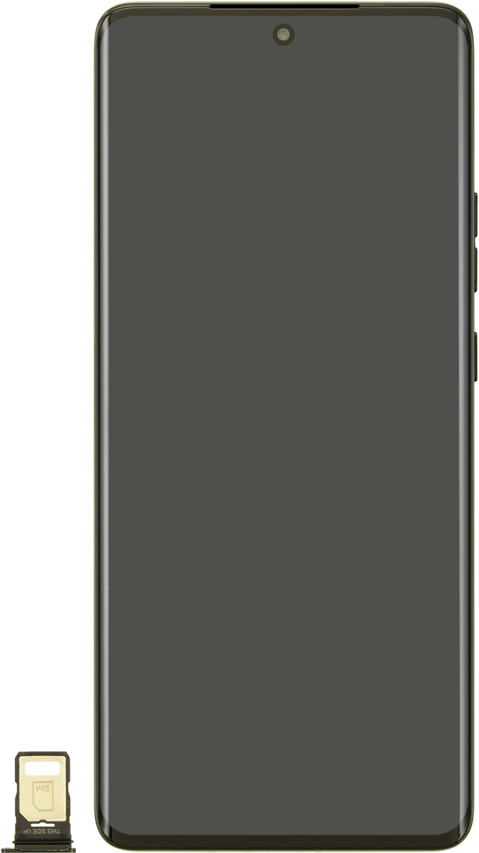 Turn your SIM so the angled corner of the SIM matches the angled corner of the SIM holder and place your SIM in the SIM holder.