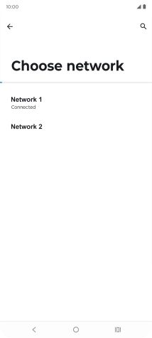 Press the required network.