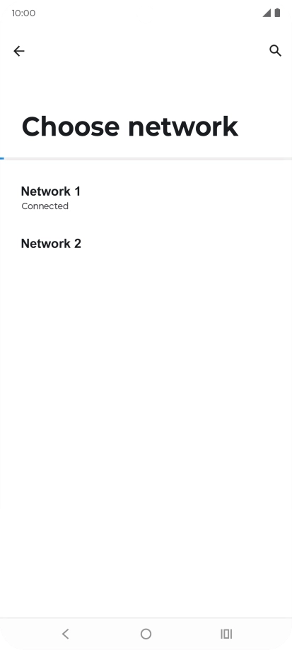 Press the required network.