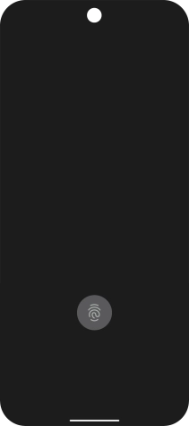 Place your finger on the fingerprint sensor to unlock your phone.