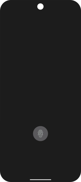 Place your finger on the fingerprint sensor to unlock your phone.