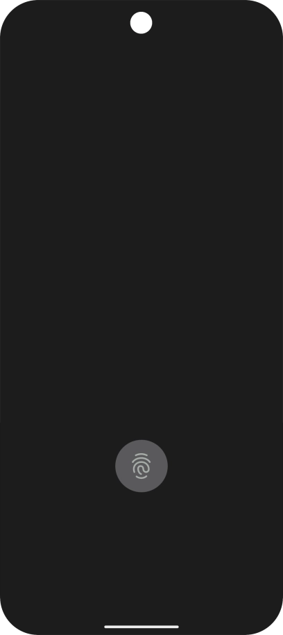 Place your finger on the fingerprint sensor to unlock your phone.