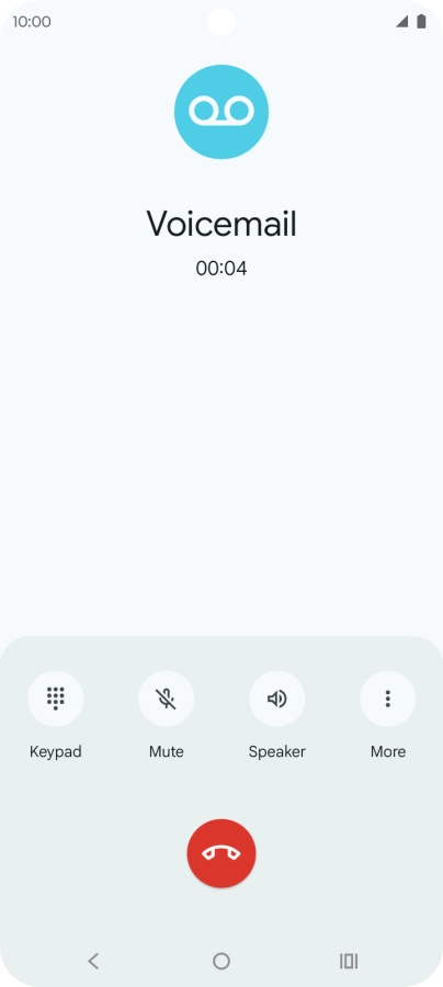Press the end call icon.