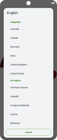 Press the required country or area.