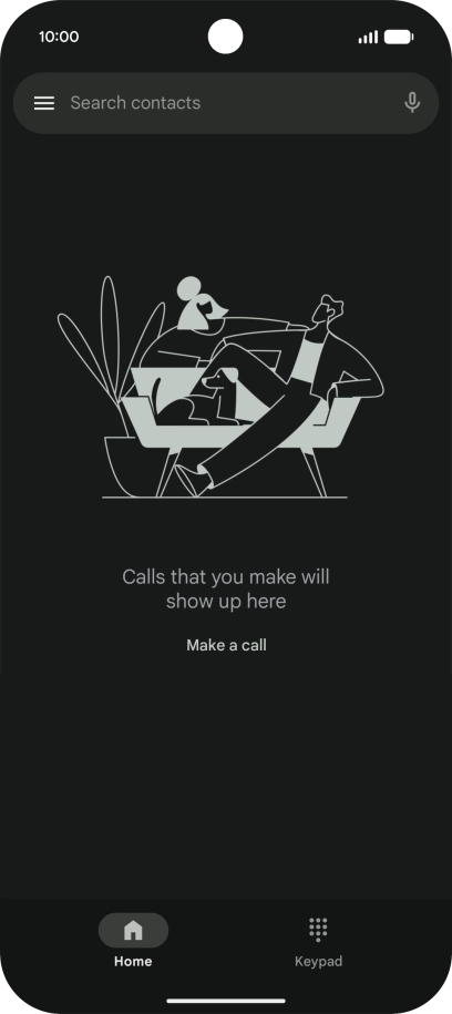 Press the menu icon.