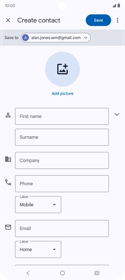 Press the drop down list next to 