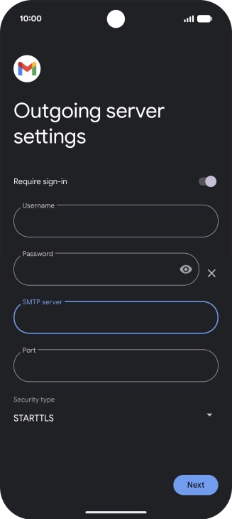 Press the field below 