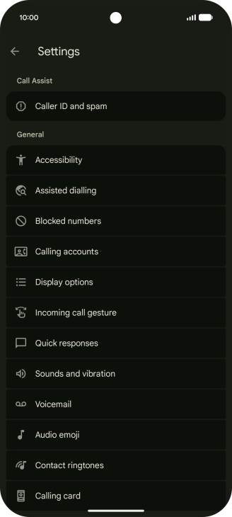 Press Calling accounts.