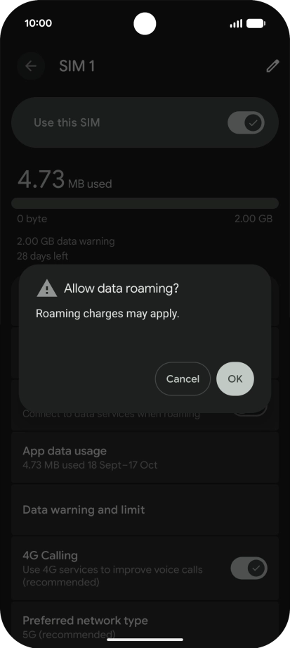If you turn on the function, press OK.