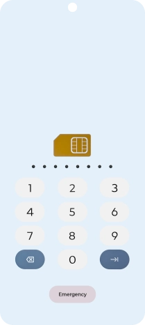 Key in the PUK and press arrow right.