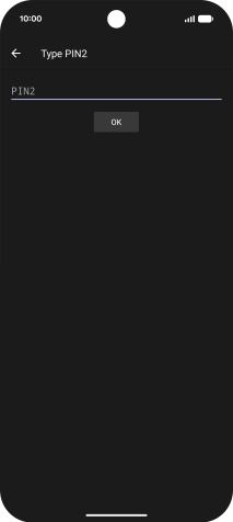 Press PIN2 and key in your PIN2. The default PIN2 is 1111.