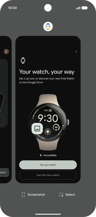To end one running application, slide your finger upwards on the required application.