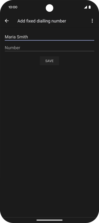 Press Number and key in the required phone number.