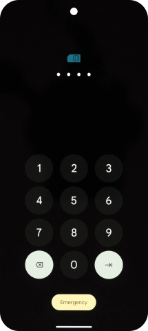If you're asked to key in your PIN, do so and press arrow right.