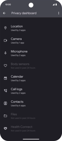 Press the required phone function.