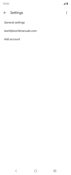 Press the required email account.