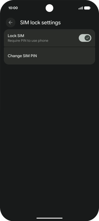 Press Change SIM PIN.